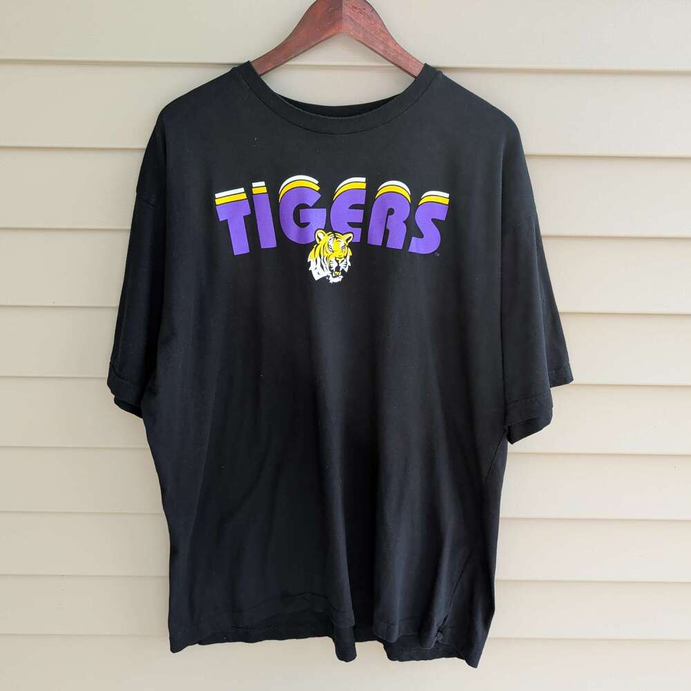 Spike Sports LSU Tigers T-Shirt Mens 2X Black Graphic Tee College